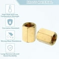 thumbnail image 4 of 5Pcs G1/8"x5/8" Brass Pipe Fittings, Coupling Connector Straight Hex Nipple Coupler Adapter Pipe Connection Accessories, Brass, 4 of 6