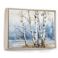 thumbnail image 2 of Designart "Wintry White Birch Forest II" Tree Birch Floater Framed Canvas Prints, 2 of 5