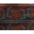 thumbnail image 4 of oneOone Georgette Viscose Fabric Stripe|Leaves & Hen Block Print Fabric BTY 42 Inch Wide, 4 of 4
