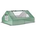 thumbnail image 1 of Outsunny 5.9ft Green Mini Greenhouse, Portable PE Cover Steel Frame with 2 Zippered Windows for Outdoor Garden & Indoor Plant Protection, 1 of 6