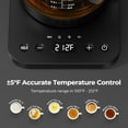 thumbnail image 3 of Electric Kettle Temperature Control ±5℉, 1.8L Glass Electric Tea Kettle with Removable Infuser for Flowers & Fruit Tea, 1200W Fast Boiling, 6 Hours Keep Warming, Black, 3 of 6