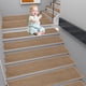 thumbnail image 4 of 8x30in Flax Non Slip Stair Treads 4 Pack Quality Material With Rubber Backing Indoor Washable Stair Mats For Wooden Steps Pet Kids Friendly Stair Rug, 4 of 6