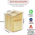 thumbnail image 3 of Wood Charity Donation collection Box Office suggestion Ballot Box With wide slot for envelopes and suggestion comment forms, Pocket and Locking Hinged Lid & Pen for Table Or CountertopRustic-White, 3 of 5
