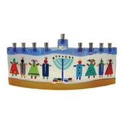 Judaica TB-MEN-387 Yeladim Glass Menorah