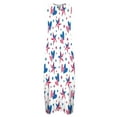 thumbnail image 4 of Summer Saving! Enjoytime 4th of July Flowy Dresses for Women Fashion Star Print V Neck Sleeveless Sundress with Pocket Loose Comfy Seaside Travel Women Summer Beach Dresses on Clearance, 4 of 5