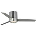 thumbnail image 3 of Braden Collection 44" 3-Blade Brushed Nickel LED Mid-Century Modern Indoor Hugger Ceiling Fan, 3 of 13