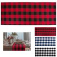 thumbnail image 2 of Coofit Table Runner Fashion Plaid Pattern Simple Party Table Runner Dinner Table Runner, 2 of 6