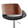 thumbnail image 5 of Colby Adjustable Black Faux Leather and Chrome Finish Bar Stool, 5 of 12