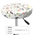 thumbnail image 2 of Cartoon Funny Cute Cow Flower White Round Bar Stool Seat Covers, Elastic Round Chair Cover Stool Seat Slipcover Bar Stool Cushions Round Pad for 12-14 inch, 2 of 5