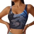 thumbnail image 1 of Balery Black And Blue Lightning Dragon Sujetadores deportivos con espalda cruzada para mujer, acolchados, sin costuras, de alto impacto, ideales para yoga, gimnasio, entrenamiento y fitness.-, 1 of 8