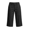 thumbnail image 6 of Stamzod Capri Jeans for Women 2026 Summer Casual Loose High Waist Wide Leg Denim Capris with Pockets Fashion Clothing Black-2 XL, 6 of 6