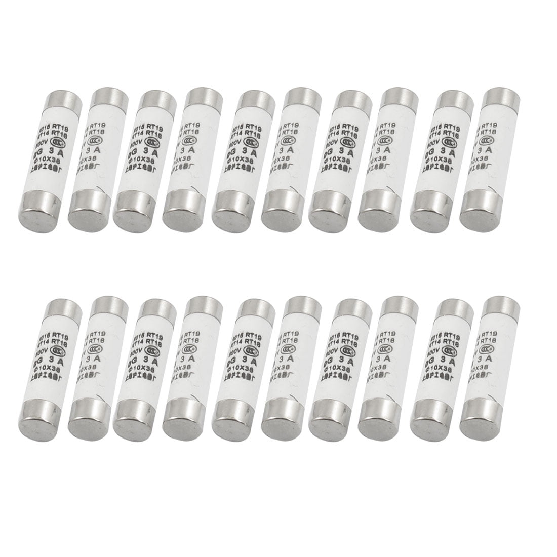 20 pcs Ro15 Rt18 Rt14 GG 10 x 38 mm Céramique Cylindre Caps Fuse 500 V 16 A