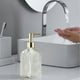 thumbnail image 5 of Botellas Dispensadoras De Vidrio 1 unidad Dispensador de jabón líquido de vidrio blanco de 300 g, envase recargable para loción de baño con bomba para gel de ducha y champú (500 ml) Rkxzt, 5 of 8