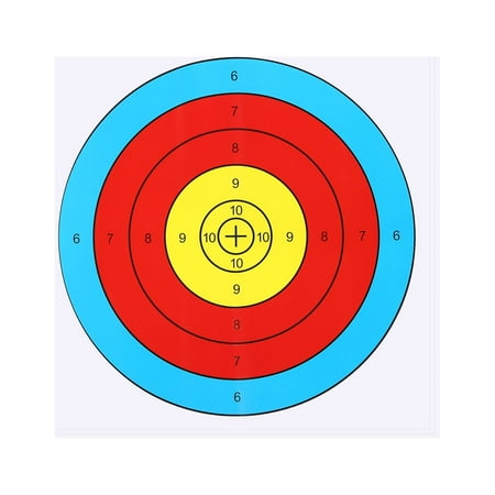 Archery Target Paper 16 Inch Half Ring Bow Arrow Target Face for Shooting Practice 40 Pack