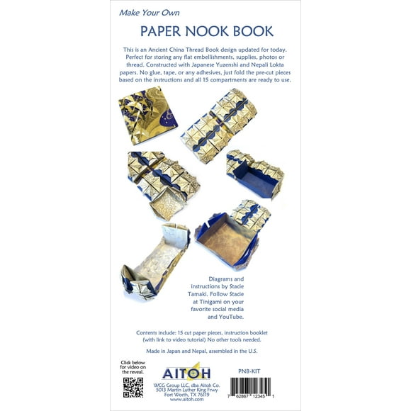 Aitoh Paper Nook Book Kit-15 Pieces PNBKIT