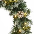 thumbnail image 2 of vidaXL Christmas Wreath with LED Lights Green 60 cm PVC, 2 of 4