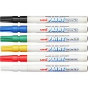 Uni-Ball Oil-Base Fine Line uni Paint Markers, 6 / Set (Quantity)