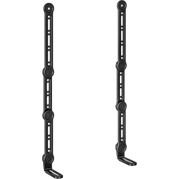 PEGZONE Universal Soundbar Mount, 26 in Extension Arms, L-Shaped Bracket, VESA Compatible, 33 lb, Black