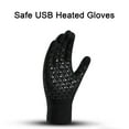 thumbnail image 5 of Opolski Usb Heated Winter Gloves Electric Heated Gloves Usb Winter Warm Knitted Touchscreen Mittens for Outdoor Cycling Skiing Black, 5 of 8