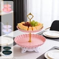 thumbnail image 1 of Multi-Layer Candy Wedding Tray, Three-Tiered Serving Stand With Reinforced Base, for Dessert Display and Home Decor, Pink, 1 of 6