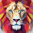 thumbnail image 6 of HAOXIT  Geometric Tablecloth, Lion Head Art Geometric Graphic in Digital Triangle Rainbow Retro Style, Dining Room Kitchen Round Table Cover 54-58, 6 of 8