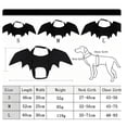 thumbnail image 2 of Linnome Halloween Black Wings Pet Harness Costume Accessory Adjustable Neck Chest Straps With for Small Medium Dogs Cats Party Photo Prop, 2 of 8