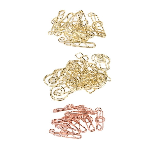 Clips de papel con forma de nota de guitarra para evitar resbalones, bonitos marcadores decorativos de Metal, clips para documentos, papel de dibujo