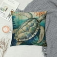 thumbnail image 2 of COMIO Throw Pillow Covers Blue Theme Ocean Sea Turtle Seahorse Beach Game Pillow Covers, Decorative Pillowcase for Home Sofa Bedding Couch Outdoor Cushion Covers., 2 of 5