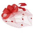 thumbnail image 2 of de plumas de red para el pelo de boda nupcial Yinane cara velo de novia, 2 of 8