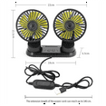 thumbnail image 4 of Universal Car Fan Adjustable Dual Head Fan USB Powered 3-Speed Adjustable Fan Car Dashboard Cooling Air USB Fan, 4 of 7
