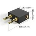 thumbnail image 5 of Yammee 3.5mm Aircraft Earphone Socket Plug Conversion Adapter Portable Converter 1 to 2, 5 of 7