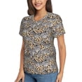 thumbnail image 2 of Fuzoiu Zebra Print Women's Classic V-Neck T-Shirt, Short Sleeve V Neck Tees for Casual Everyday Wear,Casual Fit Tee,Summer Fashion Tops-Large, 2 of 5