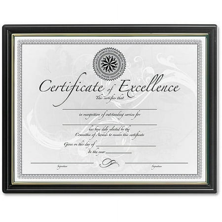 DAX Burnes 8.5x11 Black and Gold Document Frame