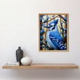 thumbnail image 2 of Blue Jay Geometric Artwork Wild Bird Perched on Tree Polygonal Forest Landscape Art Print Framed Poster Wall Decor 12x16 inch, 2 of 5