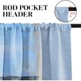 thumbnail image 6 of 36 Inch Kitchen Curtains Light Blue and Grey Abstract Art Window Curtains and Valances Set of 3,White Modern Art Background Short Tier Curtain for Kitchen,Vintage Small Kitchen Decor, 6 of 6