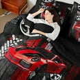 thumbnail image 4 of Castle Fairy Fast Car 7-Piece Bedding Comforter Set,Extreme Sport King Bedding Sets,Car Theme Ultra Soft Bed Sheets,Luxury Boys Bedroom Decor,Reversible, 4 of 8