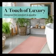 thumbnail image 5 of Genteele Velvet Bathroom Rug Nonslip Memory Foam, Peach 20x32", High Pile and Quick Dry, 5 of 5
