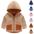 thumbnail image 1 of QTOCIO Veste Décontractée pour Enfants, Veste d'Automne pour Enfants, Mode Décontractée pour Filles et Garçons, Haut à Capuche à Manches Longues, 1 of 10