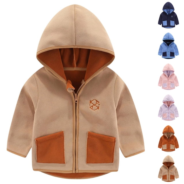QTOCIO Veste Décontractée pour Enfants, Veste d'Automne pour Enfants, Mode Décontractée pour Filles et Garçons, Haut à Capuche à Manches Longues