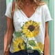 thumbnail image 1 of Pntutb Mujer Verano Flor Impresión Manga Corta O-Cuello Camiseta Suelta Blusa tops Pntutb Pntutb-3953, 1 of 5
