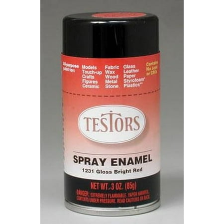 UPC: 0075611123103 | 1014123 SPRAY PAINT BRIT RED 3OZ Testors Gloss Bright Red Spray Paint 3 oz (Pack of 3)