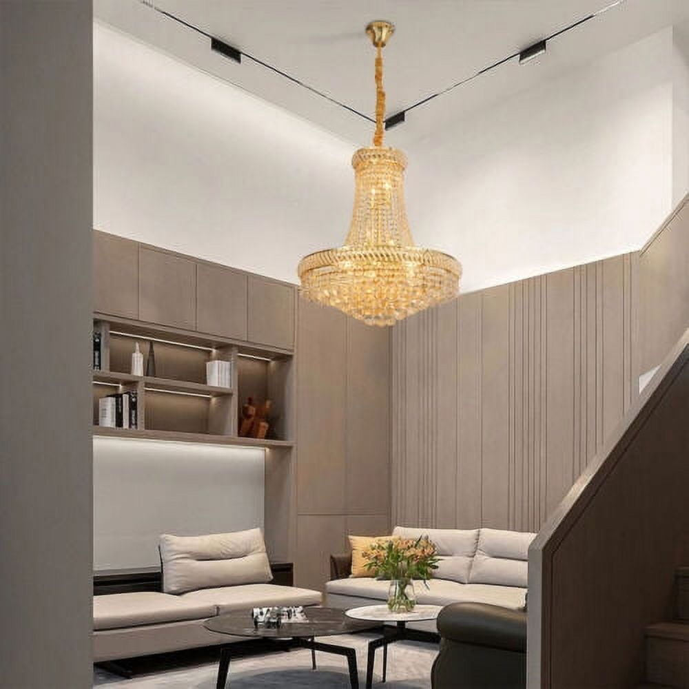 K9 Crystal Chandelier Pendant Light French Empire 40W Luxury Hanging Lamp