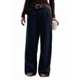 thumbnail image 1 of Vaqueros Holgados de Tiro Bajo para Mujer, Estilo Y2K, Rectos, Anchos y Estilo Boyfriend, Estilo Urbano, Informales Azul Oscuro M, 1 of 9
