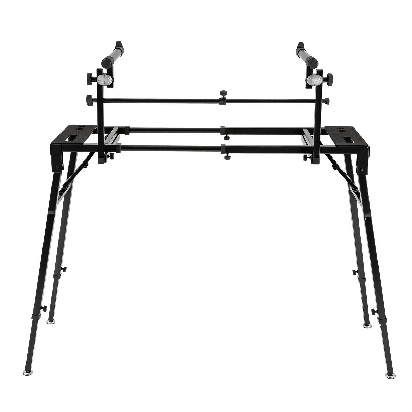 Adjustable Piano Keyboard Stand, 2-Tier Electric Piano Stand Music Stand for Kids & Adults Musical Keyboard Table DJ Workstation Stand Black