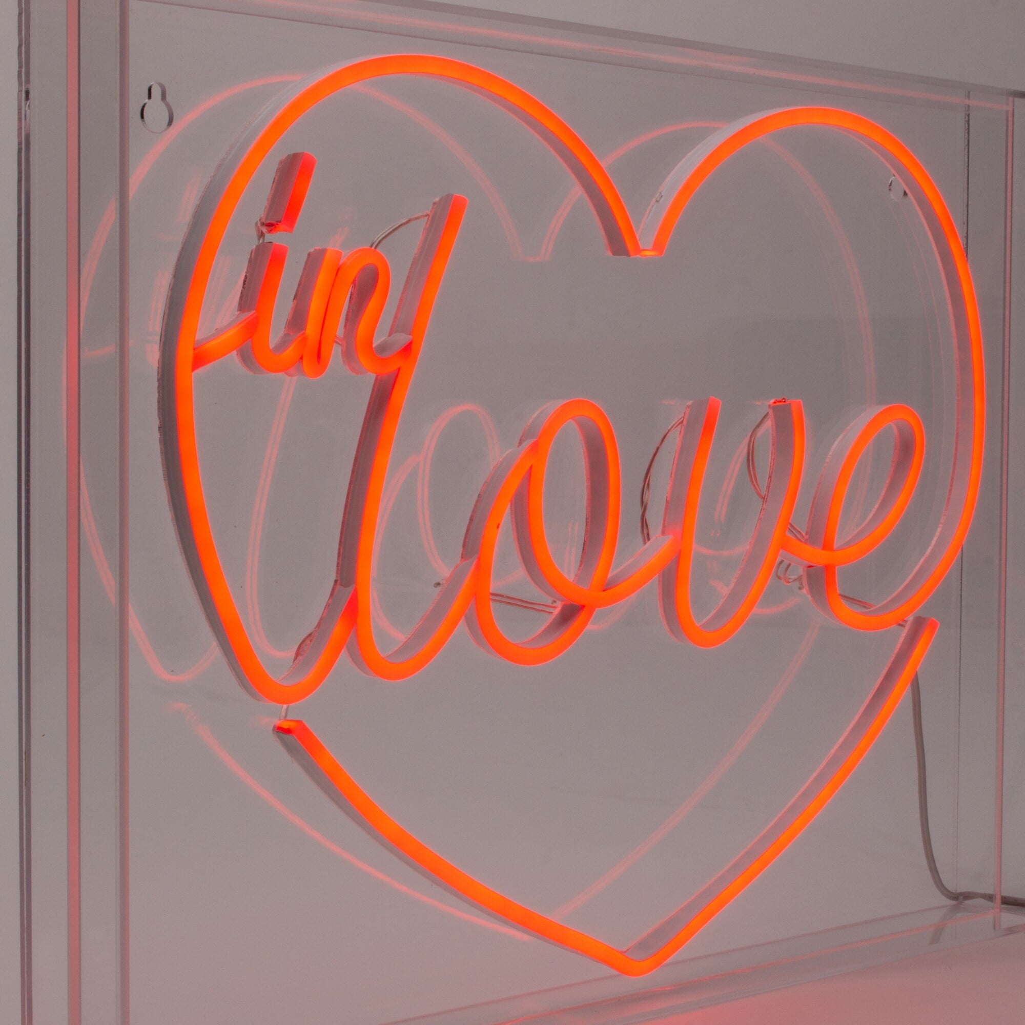 American Art Decor Neon LED Light Acrylic Box Sign - In Love Heart