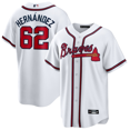 thumbnail image 1 of Camiseta clásica de béisbol blanca de local de Daysbel Hernández de los Atlanta Braves con número de estrella bordado.-S, 1 of 2
