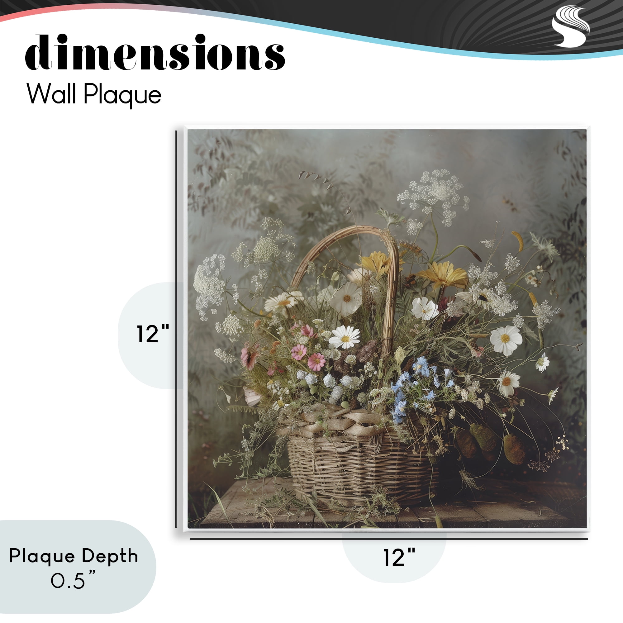 Stupell Industries Rustic Basket with Flowers Wall Plaque Art, design by Lazar Studio
