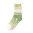 thumbnail image 2 of Women's Coral Fleece Sleep Socks, Non-Slip Grip House Slipper Socks, Ultra Soft Plush Thermal Bed Socks, Cozy Winter Indoor Wear, Gift Ready Ankle Socks - Green, 2 of 8