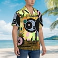 thumbnail image 6 of Geometric Fantasy Men's 3d Print Casual Button Down Shirts, Novelty Hawaiian Short Sleeves 3xl, 6 of 8