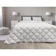 thumbnail image 1 of Geometric Circle Down Alternative Comforter, Disc Shaped Curve with Interior Hoops on Beige Vintage Inspired, Microfiber Quilt for All Season, 5 Sizes, Multicolor, by Ambesonne, 1 of 3